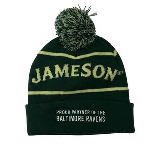 Jameson Baltimore Ravens Beanie Mens Hat Green Knit Pom Cuffed NFL